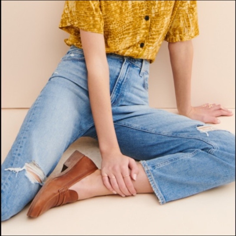 Paige Sarah Straight Leg High Rise Distressed Ankle Jeans Size 30